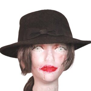 ☀️2 For $10  WOMENS BLACK WOOL HAT
